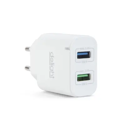 55045-2WH 2USB White, hišni polnilec