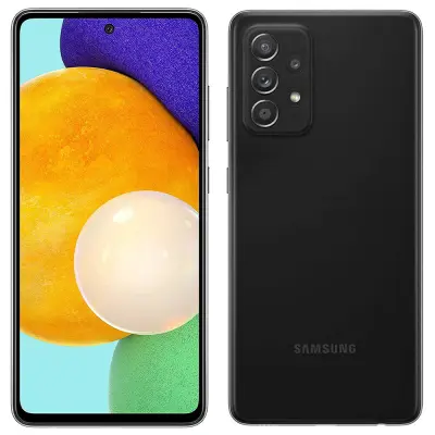Obnovljeno - znaki rabe - Ecofone Galaxy A52 5G crn 128 GB 6 GB ram