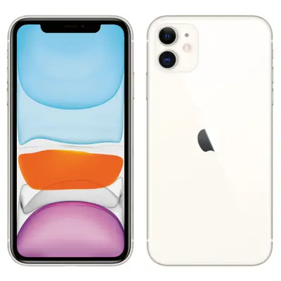 Obnovljeno - znaki rabe - Ecofone iPhone 11 bel 128 GB 4 GB ram dual sim