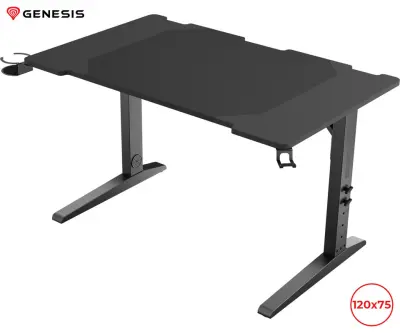 Pisarniška/gaming miza GENESIS HOLM MODULAR 120, modularna, nastavljiva višina, RGB LED