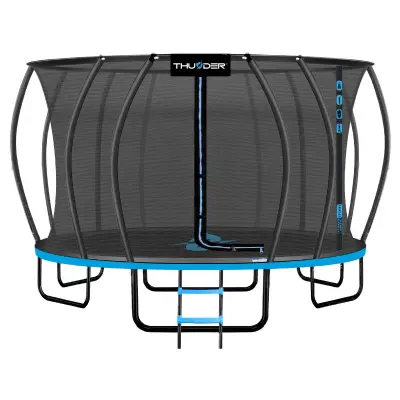 Trampolin vrtni – 488 cm, z notranjo varnostno mrežo, lestev, komplet THUNDER® ULTRA 16FT BLUE