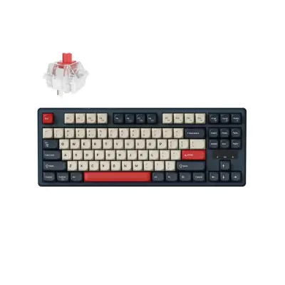 Keychron J4 QMK / Wireless Mechanical Keyboard / RGB / Hot-Swap / Red / Dark Blue / KJ4-H1Z