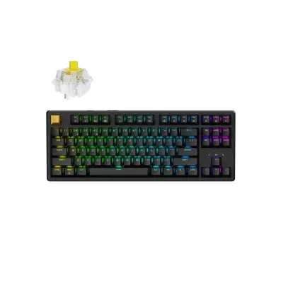 Keychron J4 QMK / Wireless Mechanical Keyboard / RGB / Hot-Swap / Banana / Black / KJ4-H4