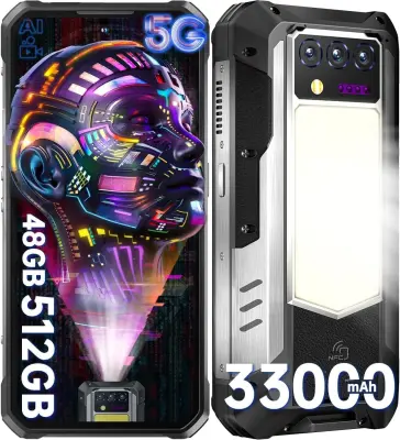 OUKITEL WP100 Titan 5G 48/512GB, černá Projector pametni robustni telefon Android 15, 33000mAh 6.8" FHD+ 120Hz 200MP