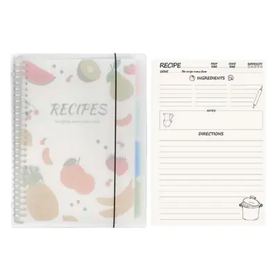 DIY receptni dnevnik - Prazna kuharska knjiga za domače kuhanje, 80 listov