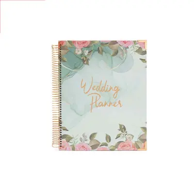 Cvetlični Poroka Načrtovalec Zvezek - 12 Mesecev Načrtovanje, Spiralna Vezava