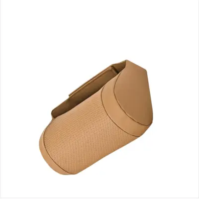 Avtomobilski Vratni Vzglavnik s Spominsko Peno za Udobno Podporo Glavi in Vratu Brown