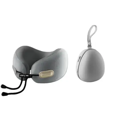 Potovalni vzglavnik iz spominske pene v obliki črke U: Udobna podpora za vrat Grey