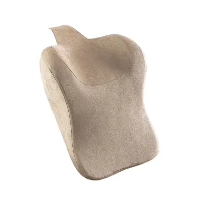 Avtomobilski vzglavnik iz semiša v obliki črke U: Ergonomska podpora za vrat za udobno potovanje Beige