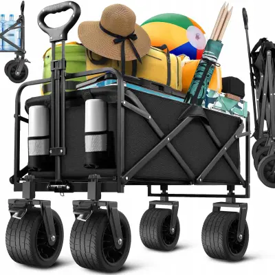 Zložljiv transportni voziček buggy za plažo in kampiranje 88cm