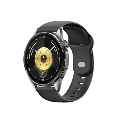 Združljiv s Huawei GT6 Pro & GT5 22mm fluoroelastomer pašček - več barv Black