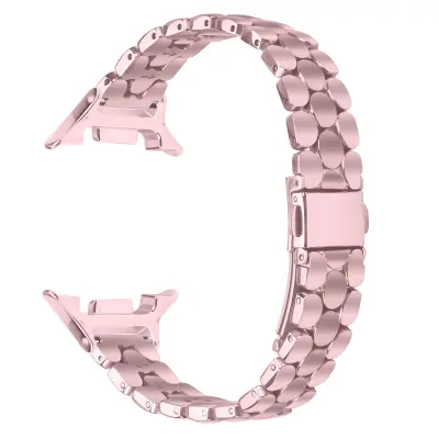 Eleganten jekleni pas z biseri, združljiv s Samsung Galaxy Watch 8/8 Classic Pink