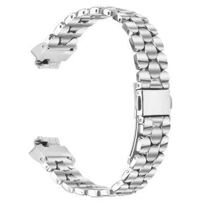 Eleganten srebrn nerjaveče jeklen biserni zapestnica, združljiv s Fitbit Inspire/Inspire 2/Inspire HR Silver