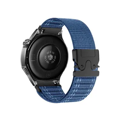 Združljiv 22 mm najlonski pleten pašček za uro z zaponko za padalo Huawei GT6 Blue