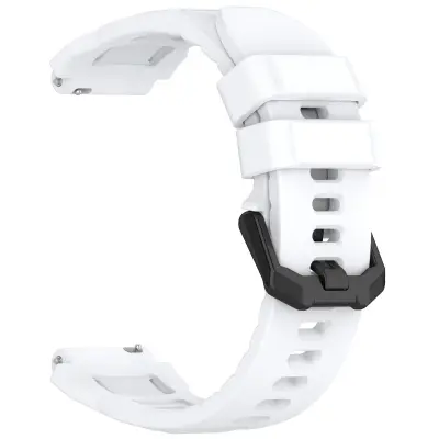 Silikonski pašček za uro 20 mm, združljiv z Amazfit T-Rex 3 Pro (44 mm) - različne barve White