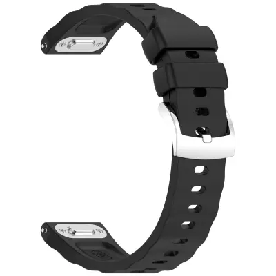 Združljiv silikonski nadomestni pas za Huawei Watch GT6 46mm - Črn