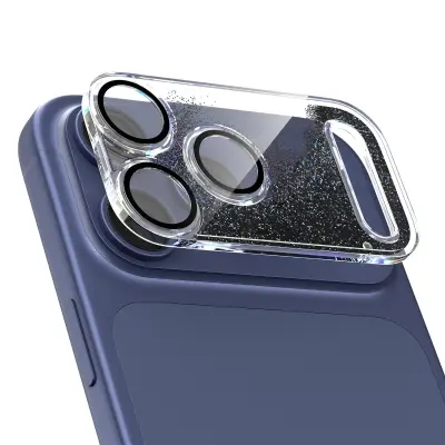 PC Zaščita Objektiva Kamere, Združljiva z iPhone 17 Pro Max - Odporna na Praske Black