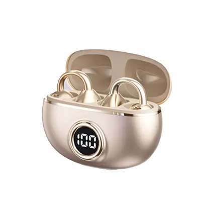 Brezžične Bluetooth slušalke z odprtim ušesom in digitalnim zaslonom Skin color