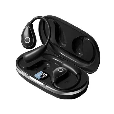 Bluetooth slušalke z kostno prevodnostjo - brezžične športne slušalke z odprtim ušesom Black