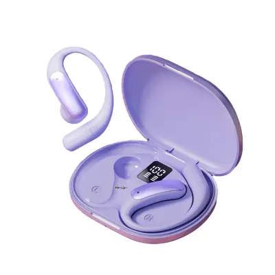 AI Pametne Slušalke z Odprtimi Ušesi Bluetooth s HIFI Zvokom in Dolgo Življenjsko Dobo Baterije Purple