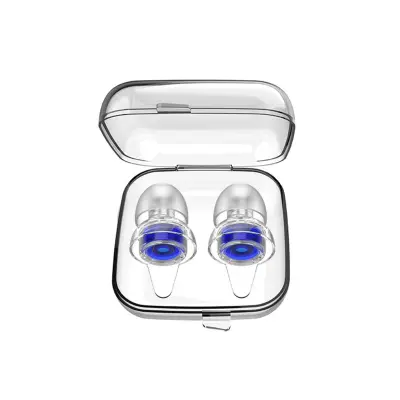 Visoko Zvestoba Čepi za Ušesa za Dušenje Hrupa - Polovični, Prozorni Blue