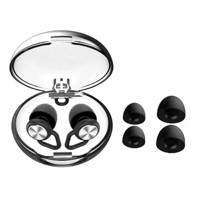 Čepi za ušesa za zmanjševanje hrupa - Bullet Head Pro - Rhombus dodatki Black + Silver