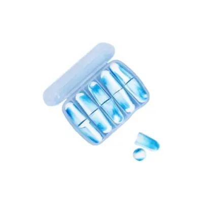 Čepi za ušesa za zmanjševanje hrupa - 5 parov, mehka pena, 34 dB zmanjšanje hrupa White+Blue