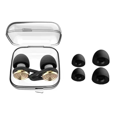 Ovalna serija D ušesnih čepkov za odpravljanje hrupa - vrhunsko udobje Black&Gold