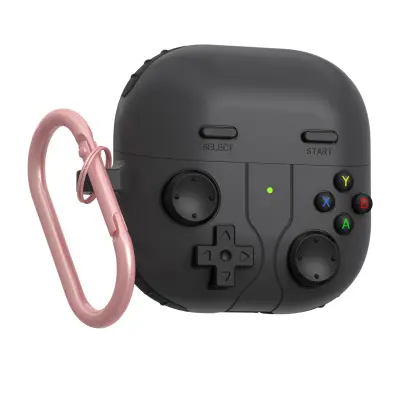 Združljivo s silikonskim zaščitnim etuijem za Bluetooth slušalke Huawei Freeclip2 - dizajn igralne konzole DarkGrey