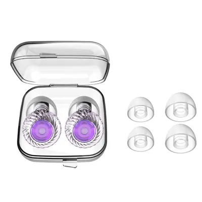 Visoko Zvestoba Čepi za Ušesa za Zmanjševanje Hrupa - Cyclone Transparent Series Purple