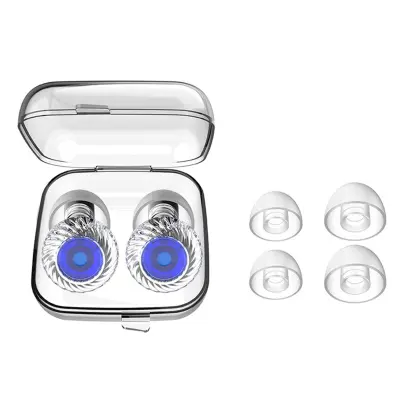 Visoko Zvestoba Čepi za Ušesa za Zmanjševanje Hrupa - Cyclone Transparent Series Blue