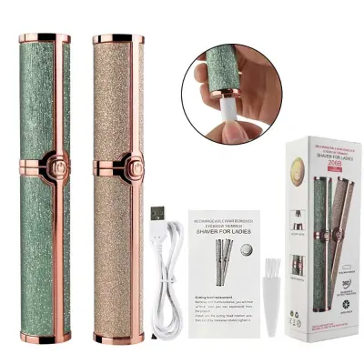 Mini električni prirezovalnik obrvi - zlati - USB polnjenje za ženske