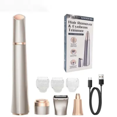 3-v-1 zlati ženski brivnik - USB polnilni trimer za odstranjevanje dlak