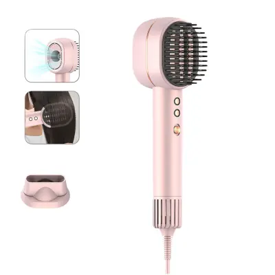 1400W Visokohitrostna krtača za sušenje las s 110.000 RPM motorjem in šobo Pink