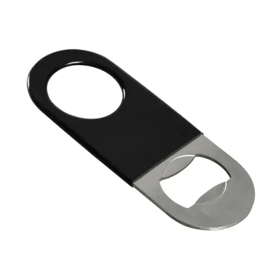 Mini hitri odpiralec steklenic z vinilom v črni barvi - Kompakten in ergonomski