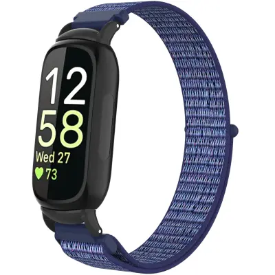 Združljiv z Fitbit Inspire 3 najlonskim paščkom z zanko - na voljo več barv Blue