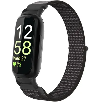 Združljiv z Fitbit Inspire 3 najlonskim paščkom z zanko - na voljo več barv Grey
