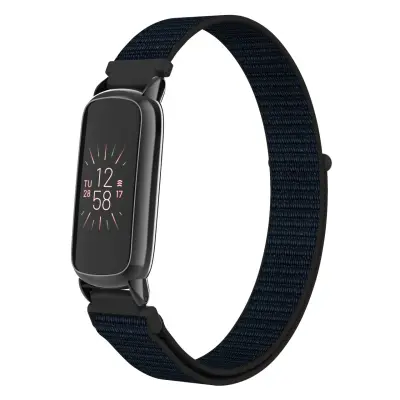 Združljiv z Fitbit Luxe - Nastavljiv športni zapestni pas iz najlona Black