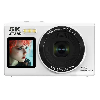 5K študentska kamera z dvojnim zaslonom in 80 milijoni slikovnih pik White