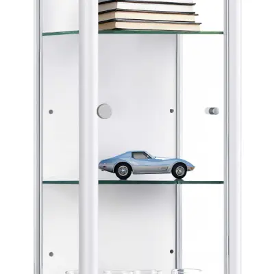 K-Möbel ESG steklene police komplet 4 - razširitveni komplet za stekleno vitríno