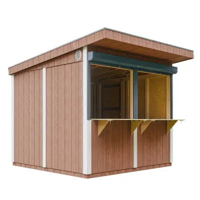 Kiosk iz lesa - 5,9 m² - V 240 x 248 x 305 cm - Timbela M950-REDWOOD RED