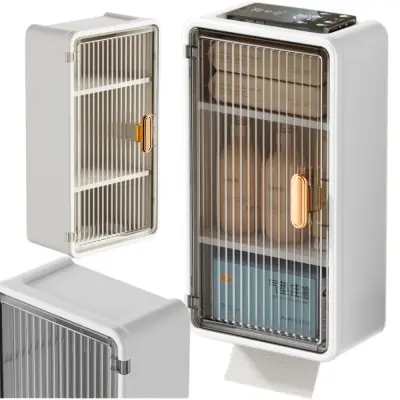 Stenska kopalniška omarica 3 police 36x20x11cm z vrati