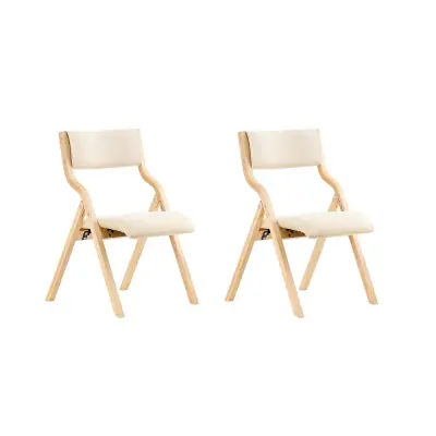 SoBuy 2 zložljiva stola Bela 54x48.01x80.01cm Klasičen FST40-WX2