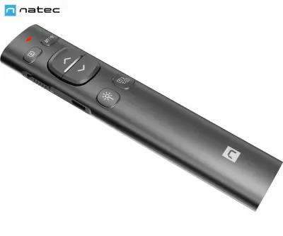 Brezžični laserski kazalnik NATEC WARBLER 2, 8 gumbov, polnilna baterija, 2.4GHz/Bluetooth, USB-C