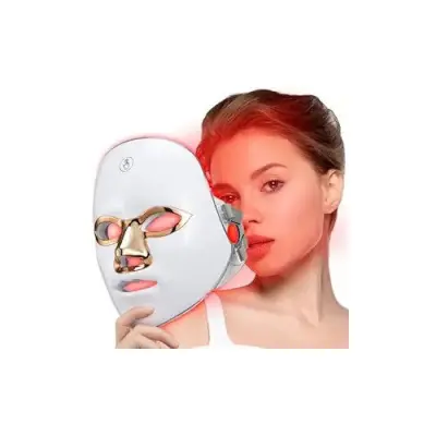 LED maska ​​za obraz, 7-barvna svetlobna terapija z 90 LED diodami za hidratacijo in pomlajevanje kože