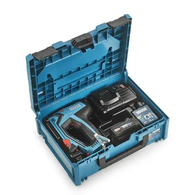 Novus Akumulatorski tapetniški spenjač J-550 komplet z baterijo in polnilnikom