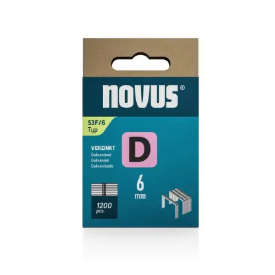 Novus Sponke za tapetniški spenjač Tip D 53F/6, 1200 kos, ploščate