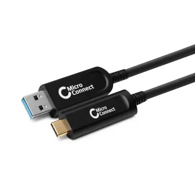 MicroConnect Kabel optični USB C-A 3.2, 10m, črn Gen 2x1, 10Gbps, 5V/800mA, AOC
