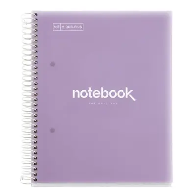 MiquelRius Zvezek A5, črtast, 120-listni, 90g EMOTIONS, PP, vijoličast