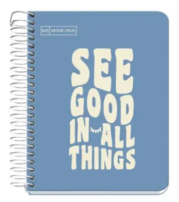 MiquelRius Zvezek A6, črtast, 100-listni, 90g MESSAGES, moder